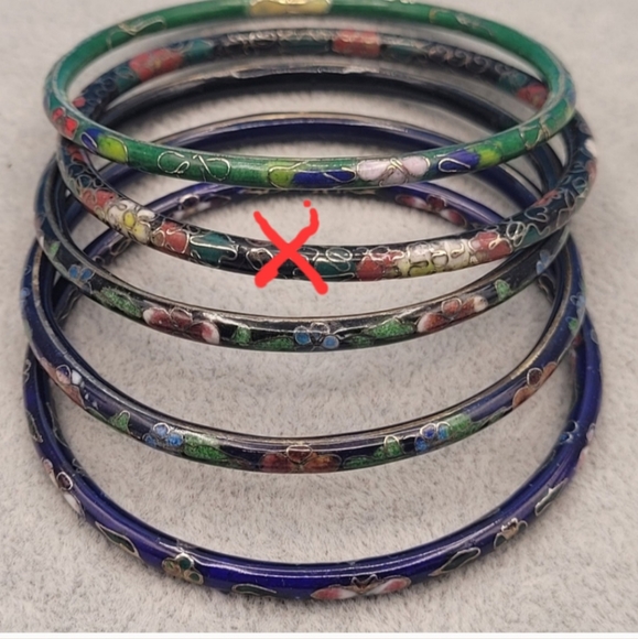 1 Cloisonne Enamel Bangle - Picture 7 of 9